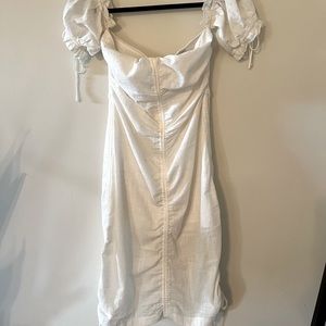 White Puff Sleeve Dress